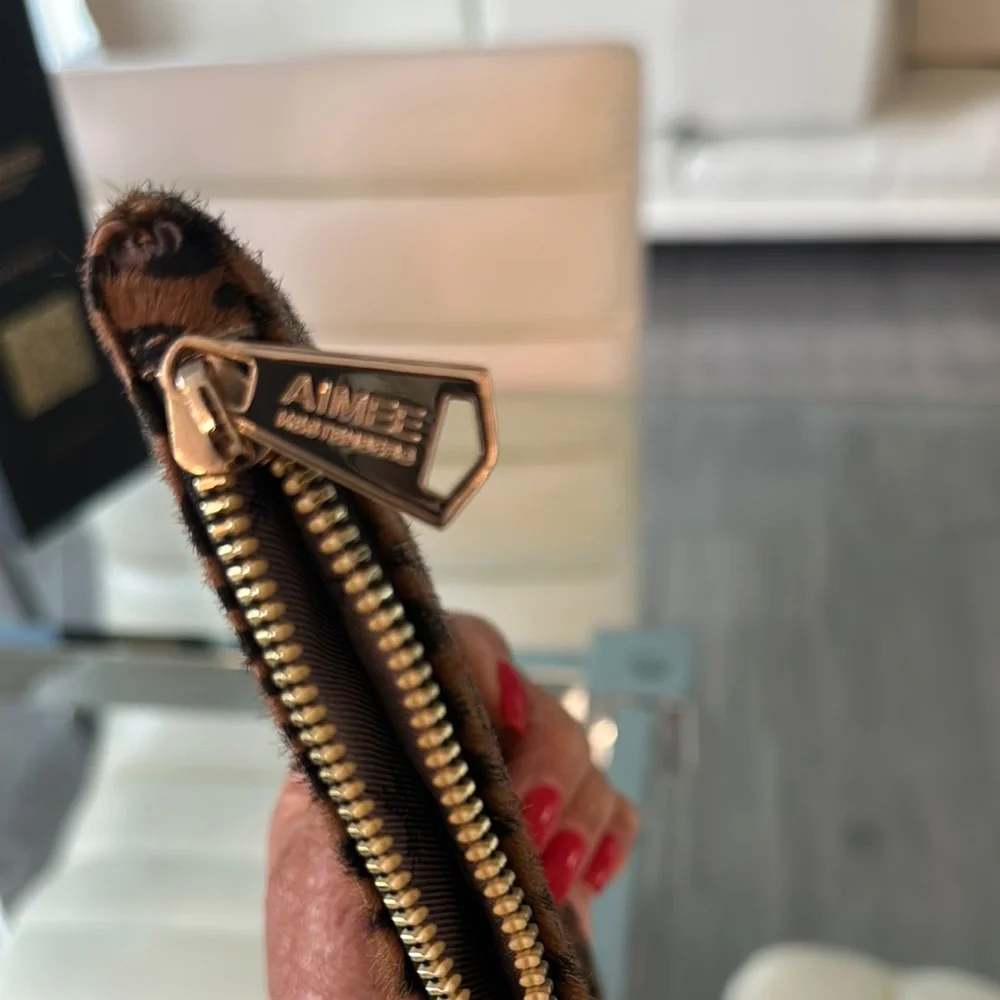 Leopard Wristlet and Card Holder Set